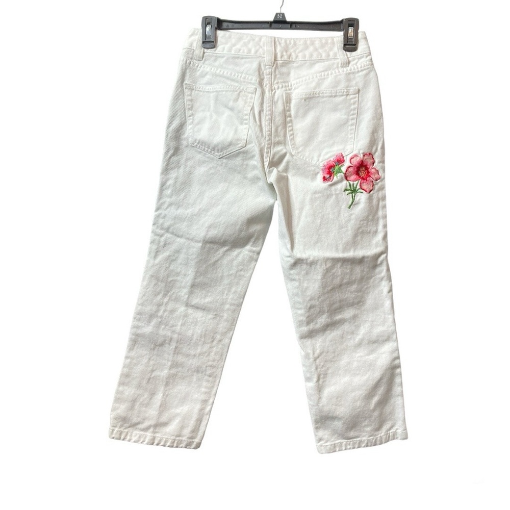 Tommy Hilfiger straight leg embroidered jeans size 2 cropped/capris